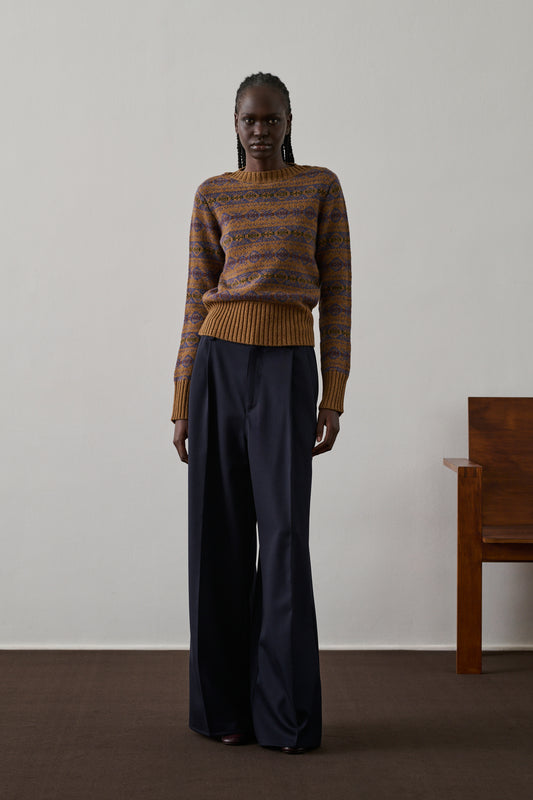 Pantalon Frejus - Bleu Nuit - Laine - Femme