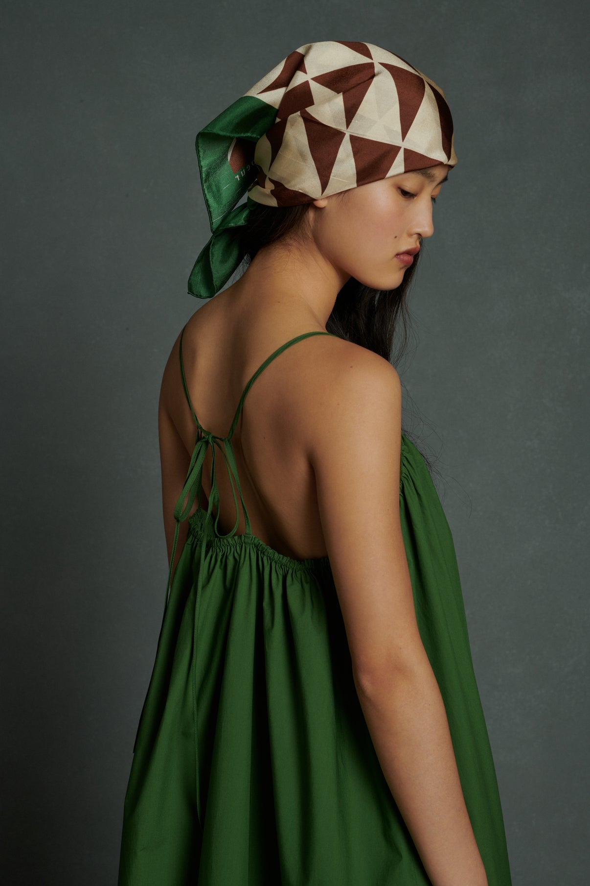 Robe Arielle - Vert - Coton - Femme vue 3