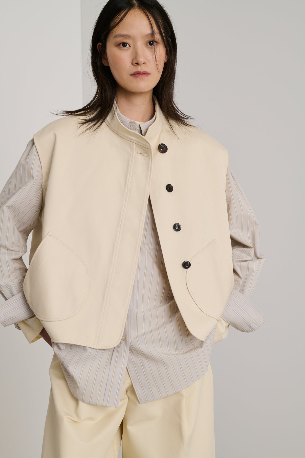 Blouson Adeline - Blanc Cassé - Coton - Femme vue 4